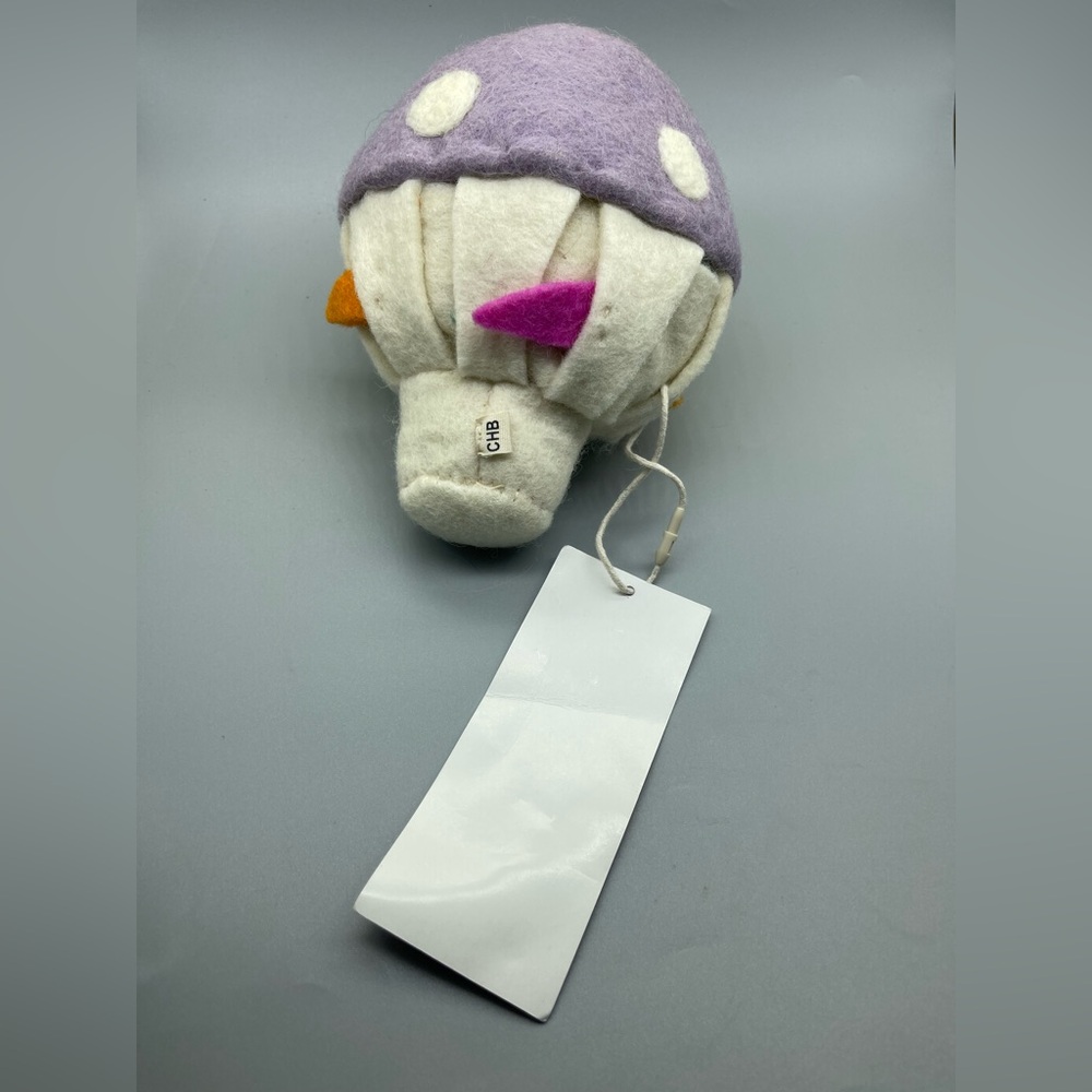 Fair Trade Mushroom Dog Felt Toy, Lavender, NWT - Picture 4 of 7